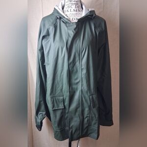 Sugar River Green Waterproof Rain Jacket and Pants Medium NWT
